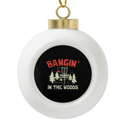 Disc Golf Ceramic Ball Christmas Ornament