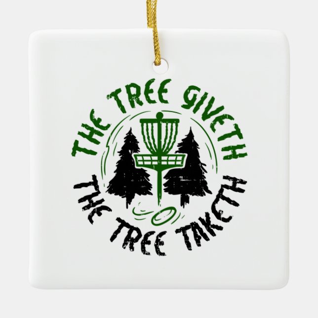 Disc Golf Ceramic Ornament (Front)
