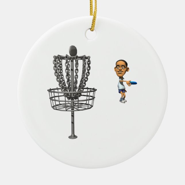 Disc Golf Ceramic Ornament (Front)
