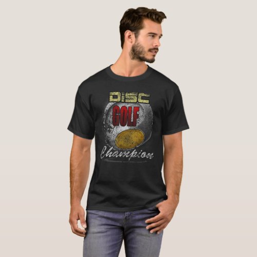 Disc Golf Champion Distressed T_Shirt