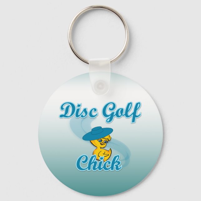 Disc Golf Chick #3 Keychain (Front)