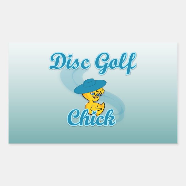 Disc Golf Chick #3 Rectangular Sticker (Front)