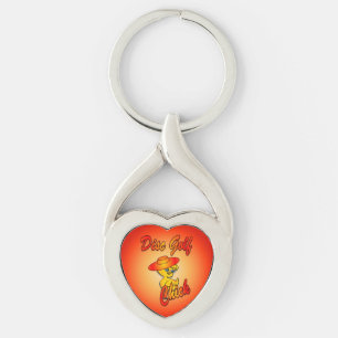 Disc Golf Chick #5 Keychain