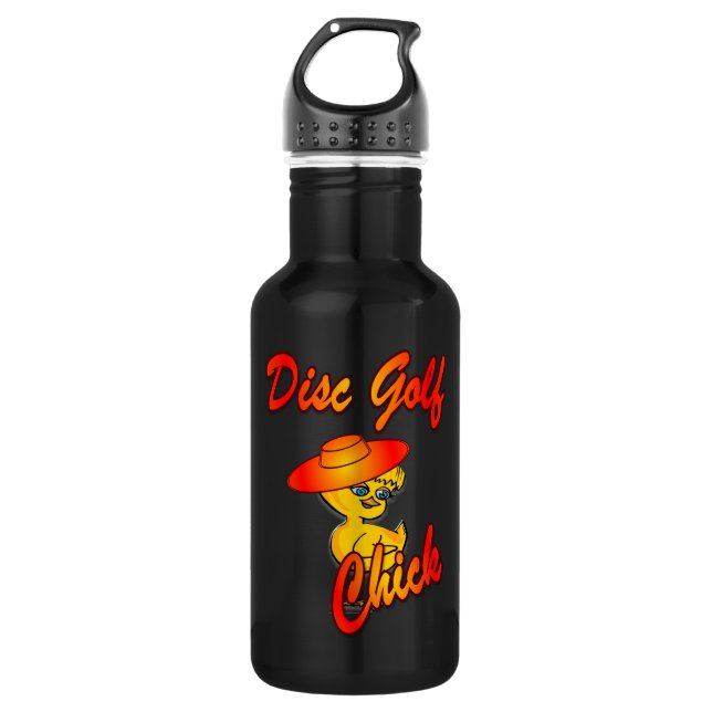 Disc Golf Chick #5 Water Bottle (Front)