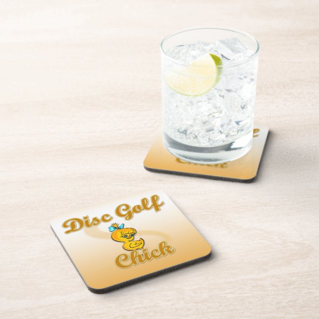 Disc Golf Chick  Coaster (Right Side)