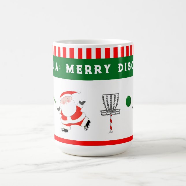 Disc Golf Christmas Holiday Coffee Mug (Center)