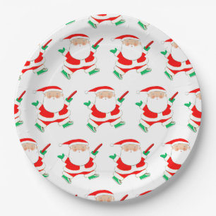 Disc golf Christmas Holiday Party Paper Plates