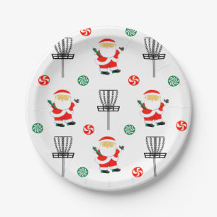 Disc Golf Christmas Paper Plates