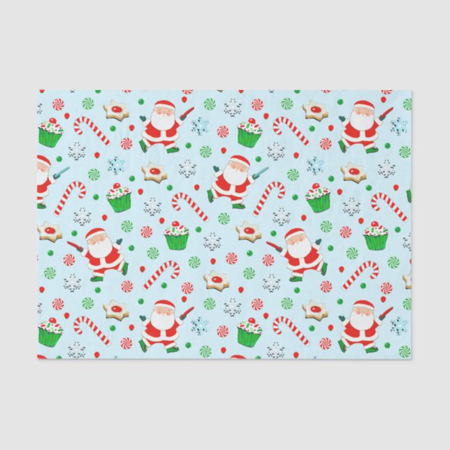 Disc Golf Christmas Tissue Paper (Front)