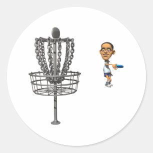 Disc Golf Classic Round Sticker