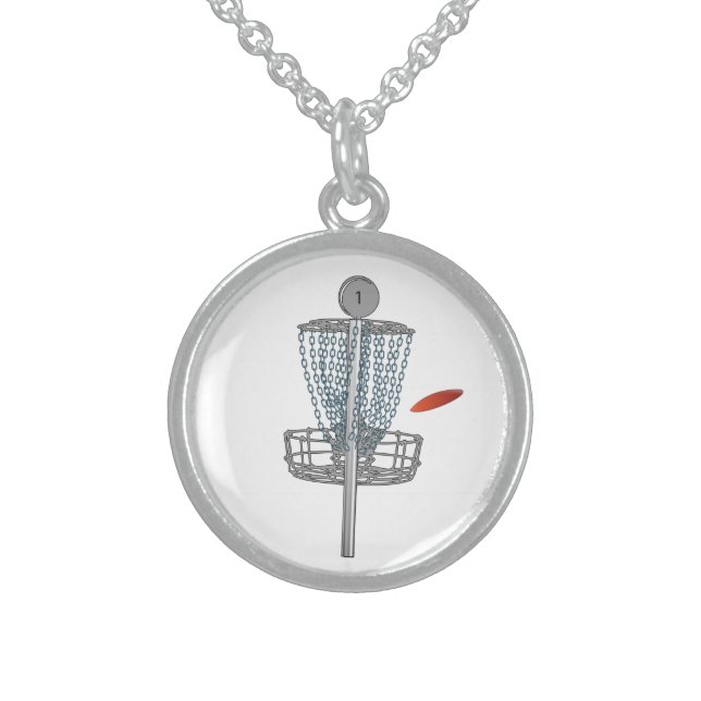 Disc Golf Customizable Locket Necklace (Front)