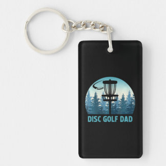 Disc Golf Dad Father's Day Frisbee Golfer Keychain