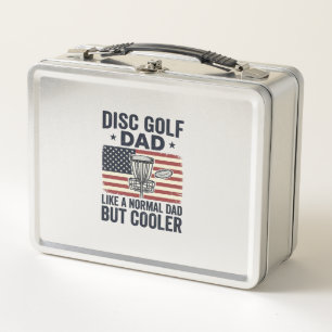 Disc Golf Dad Vintage Flag Funny Shirt Design_1 Metal Lunch Box
