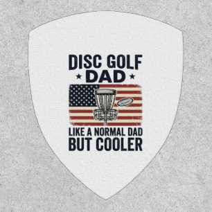 Disc Golf Dad Vintage Flag Funny Shirt Design_1 Patch
