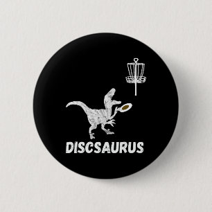 Disc Golf Dinosaur Frolfing T-rex Dino Funny Disc  Button