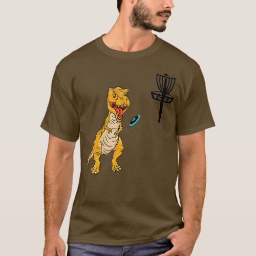 Disc Golf Dinosaur Gifts for Disc Golfers T_Shirt