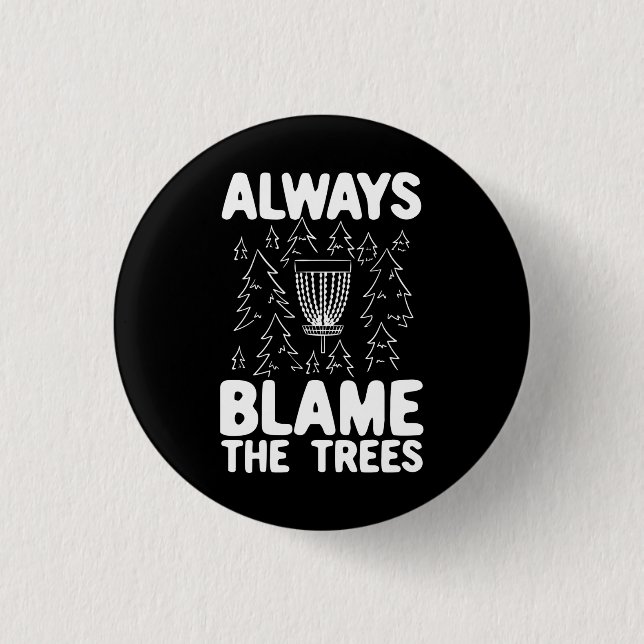 Disc Golf Disc Basket Gift Button (Front)