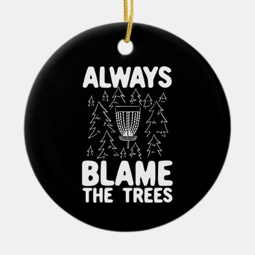 Disc Golf Disc Basket Gift Ceramic Ornament