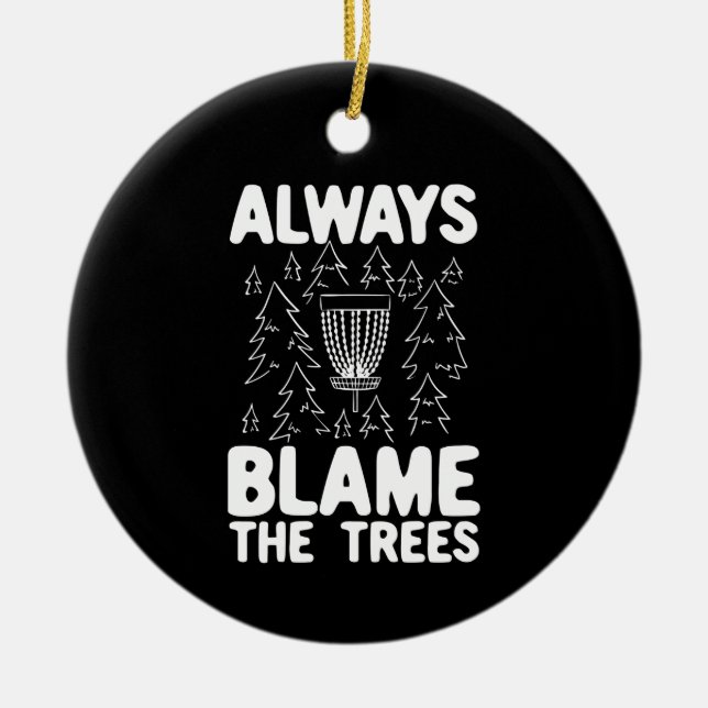Disc Golf Disc Basket Gift Ceramic Ornament (Front)