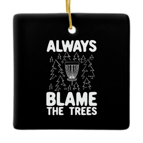Disc Golf Disc Basket Gift Ceramic Ornament