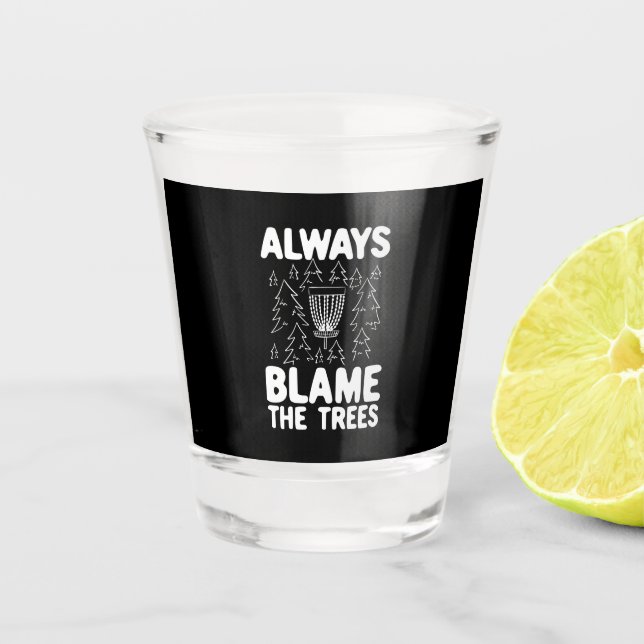 Disc Golf Disc Basket Gift Shot Glass (Front)