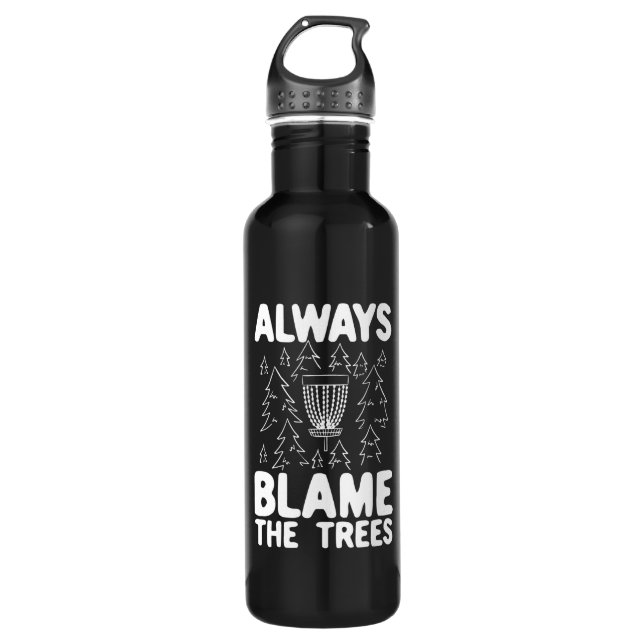 Disc Golf Disc Basket Gift Stainless Steel Water Bottle (Front)