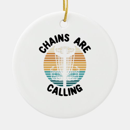 Disc Golf Disc Golf Basket Ceramic Ornament