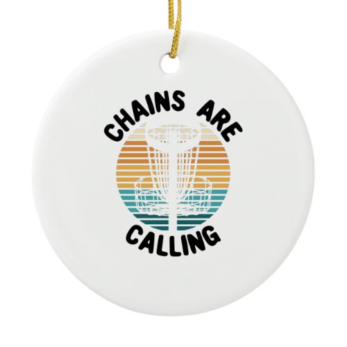 Disc Golf Disc Golf Basket Ceramic Ornament