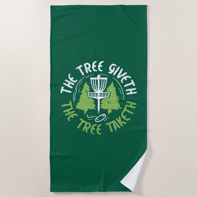 Disc Golf Disc Golf Player Gift Beach Towel (Front)