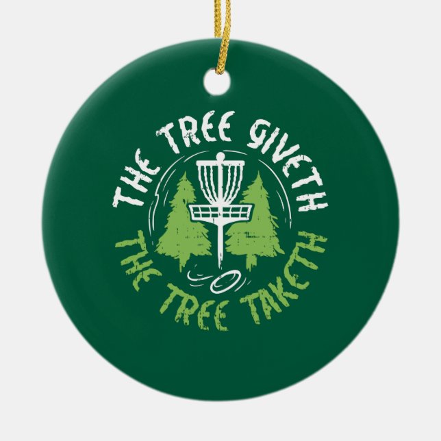 Disc Golf Disc Golf Player Gift Ceramic Ornament (Front)