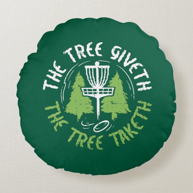 Disc Golf Disc Golf Player Gift Round Pillow (Front)