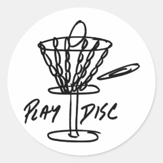 Disc Golf Discetch Classic Classic Round Sticker
