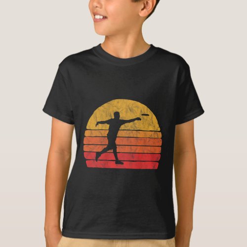 Disc Golf Distressed Retro 80s Style Vintage Premi T_Shirt