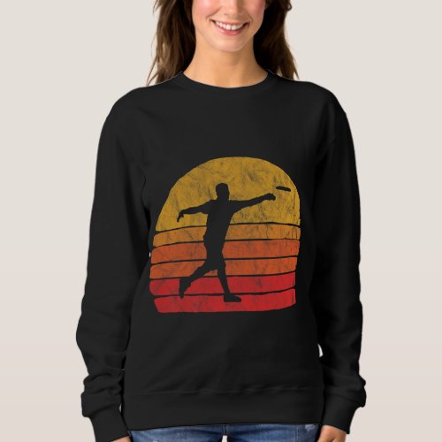 Disc Golf Distressed Retro 80s Style Vintage Sweatshirt