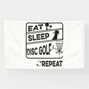 Disc Golf Eat Sleep Repeat Banner