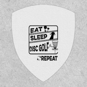 Disc Golf Eat Sleep Repeat Patch
