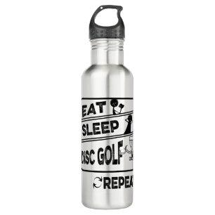 Disc Golf Eat Sleep Repeat Stainless Steel Water Bottle