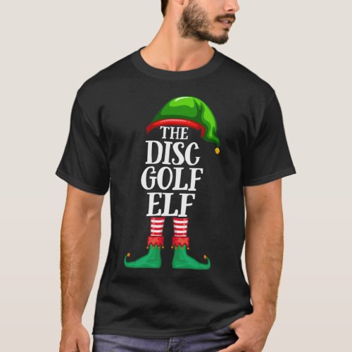 Disc Golf Elf Matching Family Christmas Pajama T_Shirt