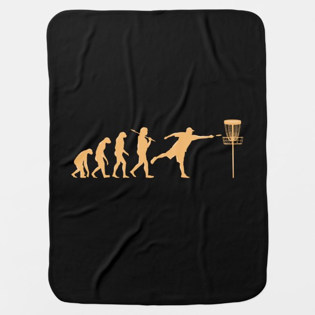 Disc Golf Evolution Baby Blanket (Front)
