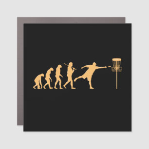 Disc Golf Evolution Car Magnet
