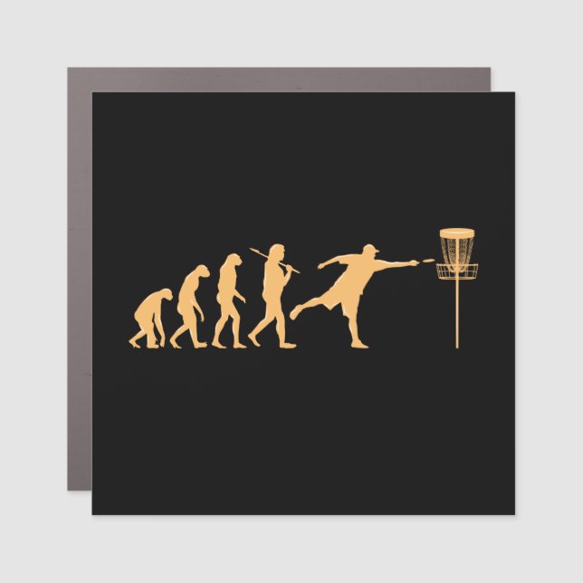 Disc Golf Evolution Car Magnet (Front)