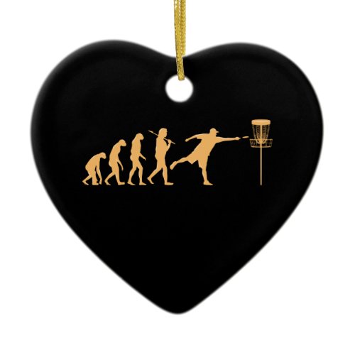 Disc Golf Evolution Ceramic Ornament