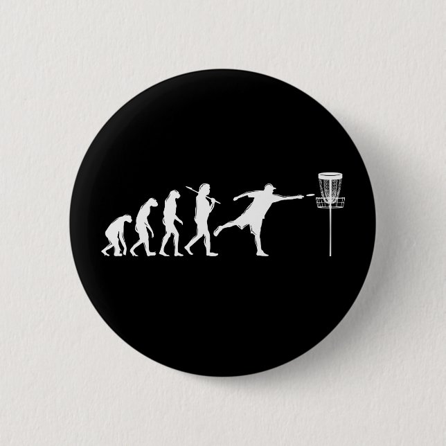 Disc Golf Evolution Disc Golf Gifts Button (Front)