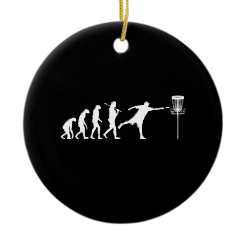 Disc Golf Evolution Disc Golf Gifts Ceramic Ornament