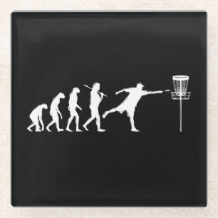 Disc Golf Evolution Disc Golf Gifts Glass Coaster
