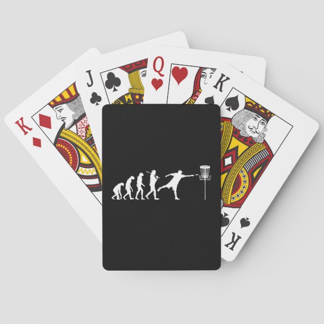 Disc Golf Evolution Disc Golf Gifts Poker Cards (Back)