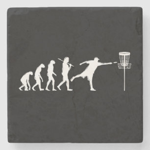 Disc Golf Evolution Disc Golf Gifts Stone Coaster