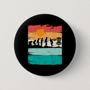 Disc Golf Evolution - Disc Golf Player Flying Disc Button