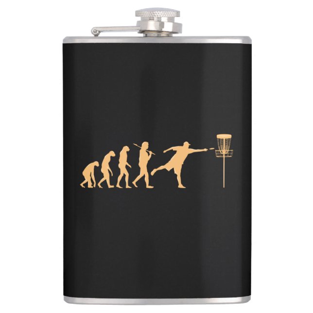 Disc Golf Evolution Flask (Front)