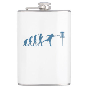 Disc Golf Evolution - Fun Gift for Disc Golfer Flask